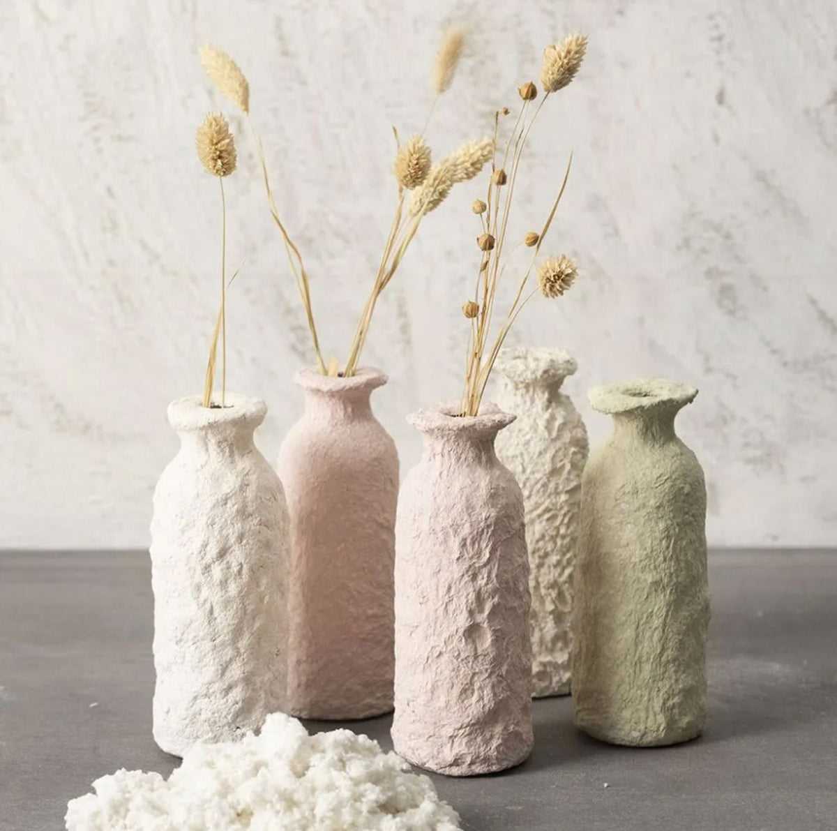Pappmache Glasflasche dekoration Anwenungsbeispiel Inspiration