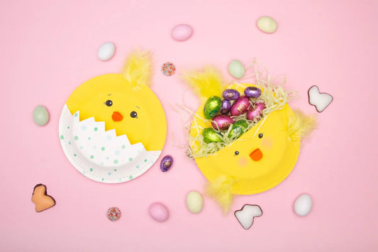 Basteln mit Pappteller zu Ostern