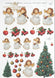 Reispapier A4 Weihnachtsengel, Decoupagepapier Rice Paper 25-30g/m2