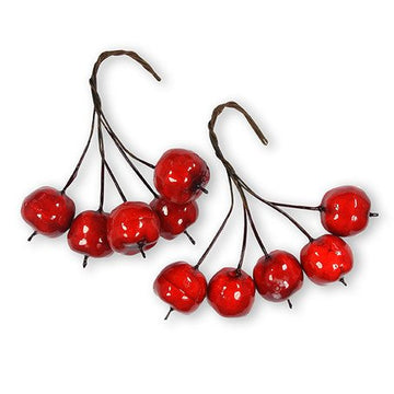 Deko-Äpfel auf Draht 2 cm 5 Stück / Bund