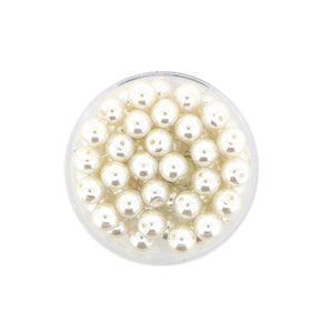 Wachs-Glasperlen Pearl Renaissance weiß 6mm 55 Stück/Dose
