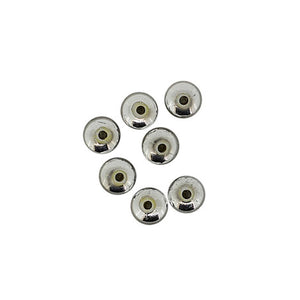 Wachsperle Linse silber 7x10mm 12 Stk./Dose