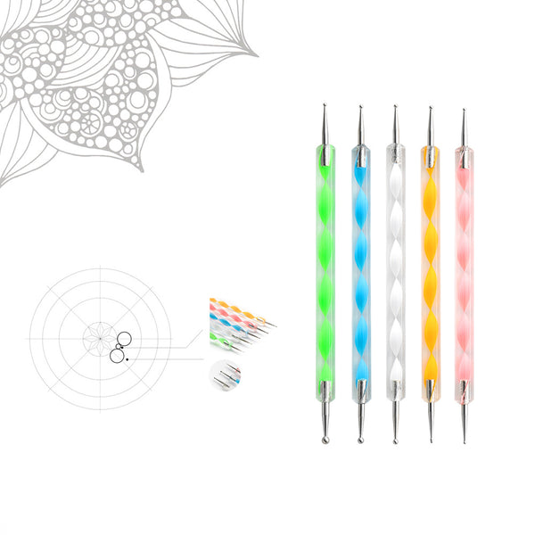 Dotting Tool 13-teiliges Set, Dot Painting Punktmalerei Mandala mit Kugelstiften und Acrylstangen
