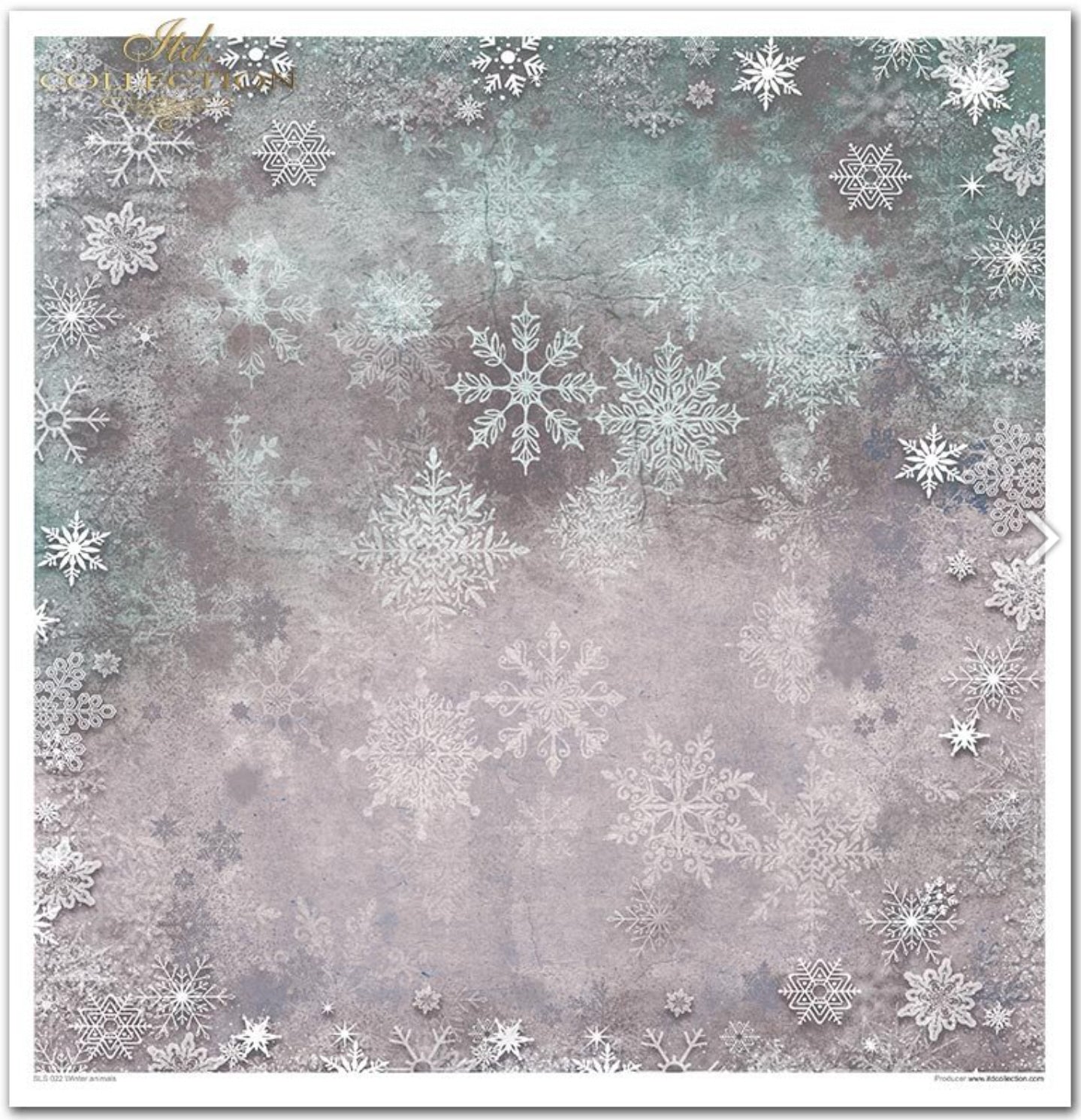 Scrapbooking-Papier-Set Wintertiere, 10 Stück/Packung, 30 x 30 cm, 200 g