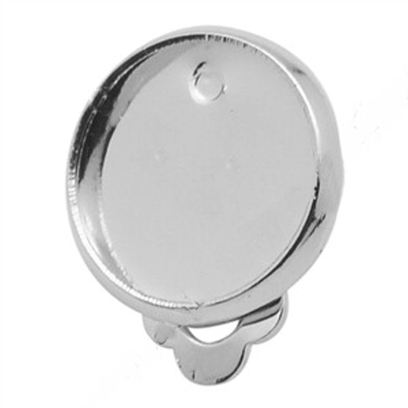 Ohrclips mit Modellierwanne 20mm Innendurchmesser 18mm 1 Paar