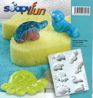 Soapyfun Meerestiere maritim Gießform für Seifenhobby  5 - 7,5 cm