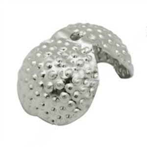 Coverperle gemustert offen silberfärbig 7x8x6mm 10 Stück/Pkg.