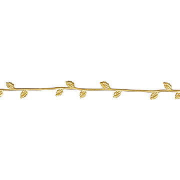 Wachsborte Rosenblattranke, Gold oder Silber, 2 x 21 cm