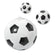 Miniatur Fußball schwarz-weiß