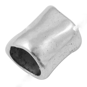 Metallhülse Tibetsilber, 14,5x12mm, 8,5 mm dm, pro Stück, Röhre
