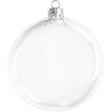 Glaskugel flach Medaillon transparent 8cm 1 Stück