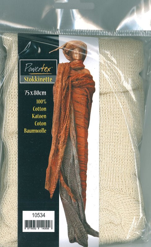 Powertex Stokkinette Baumwollgewebeschlauch weiß 75x100cm