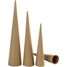 Pappkegel Set aus Pappmaché 3 Stück (30 / 40 / 50 cm)