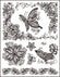 Silikonstempel Scribble Schmetterling 14 x 18 cm