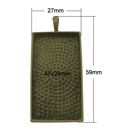 Anhänger Schmuckkessel Viereck 59x27x7,5mm 1 Stück