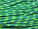 Paracord 4mm gemustert türkis-hellgrün 6,4m/Bündel