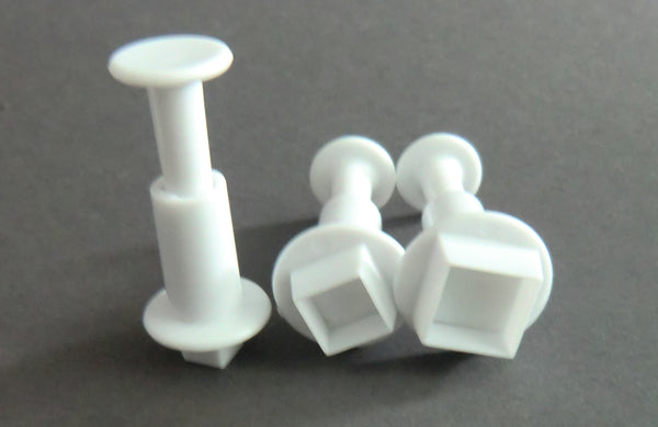 Ausstecher mit Auswerfer QUADRAT 3er Set