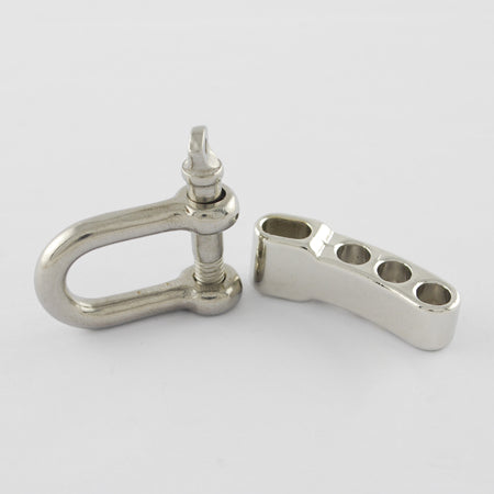 Schäkel Verschluss silberfärbig zum Drehen 30x25mm 1 Stück