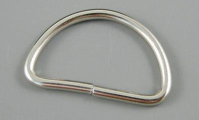 Metall-Halbring D-Ringe silber dünne Qualität