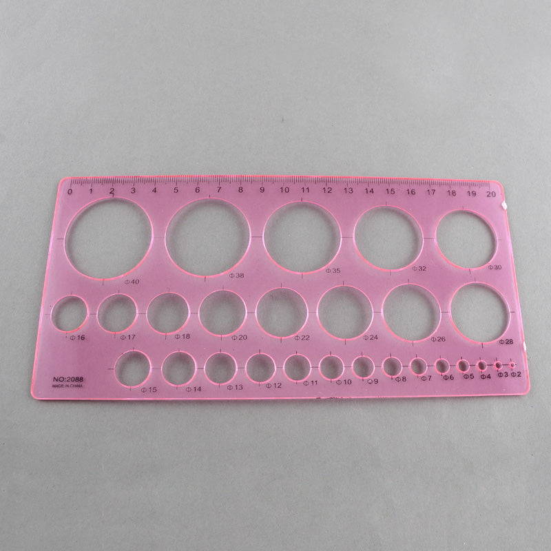 Quillingschablone Lineal Kreise groß 210 x 105 mm