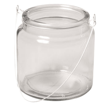 Windlicht Glaslaterne mit Henkel 10cm Öffnung 7,5cm