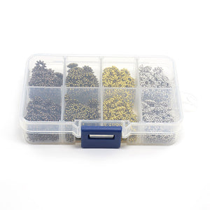 Mixpackung Metallrondell-Perlem antik 8,5x3mm 4 x 100 Stück