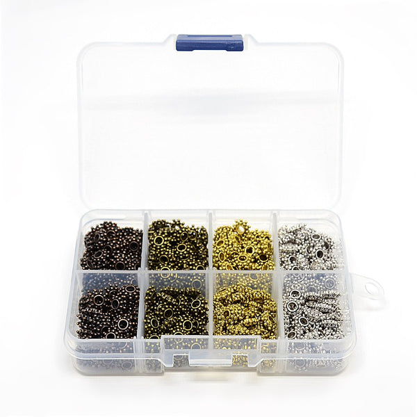 Mixpackung Metallrondell-Perlem antik 8,5x3mm 4 x 100 Stück