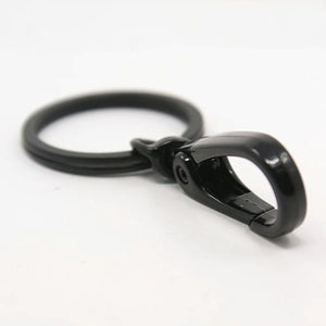Schlüsselkarabiner schwarz mit Spaltring 1 Stück