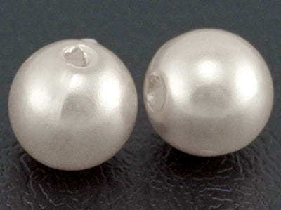 Wachsperlen 14 mm, 23 Stück, Lochbohrung 2 mm