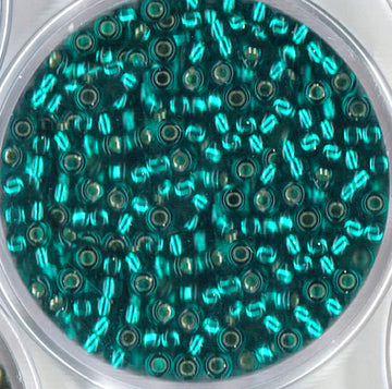 Miyuki Rocailles, silbergefütterter Zirkonia, 2,5 mm, 12 g