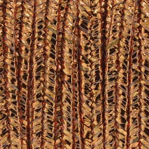 Rayon Soutache Band Textured Metallic Copper per Meter