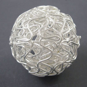 Drahtperle 30 mm, silber, pro Stück