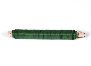 Blumendraht auf Holzwickel dunkelgrün 0,50 100g
