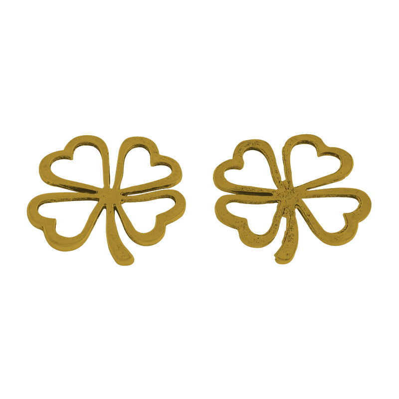 Glücksklee Metall gold 3cm 1 Stück