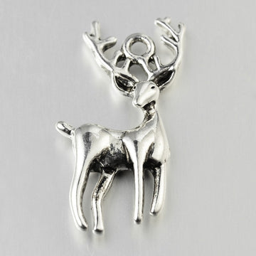 Metallanhänger Hirsch silber nickelfrei 27x16mm 1 Stück