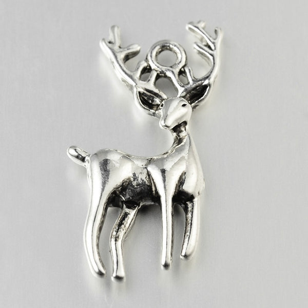 Metallanhänger Hirsch silber nickelfrei 27x16mm 1 Stück