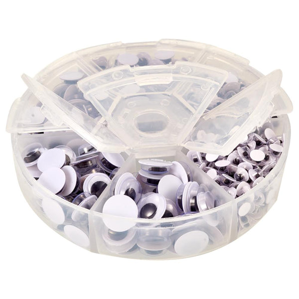 Wackelaugen Mix sortiert 4-9mm 600 Stück