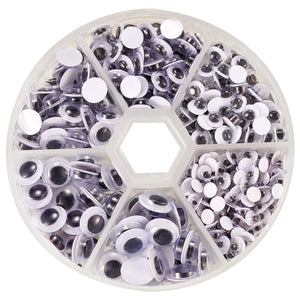 Wackelaugen Mix sortiert 4-9mm 600 Stück