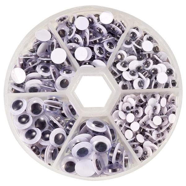 Wackelaugen Mix sortiert 4-9mm 600 Stück