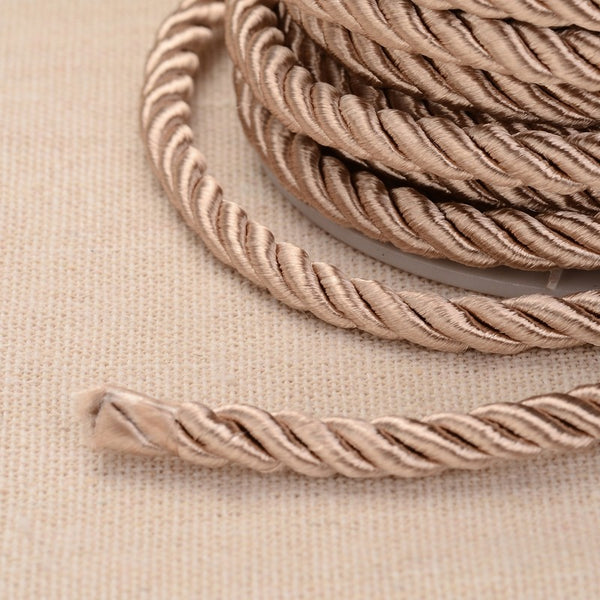 Kordel gedreht 5mm taupe 20m Rolle