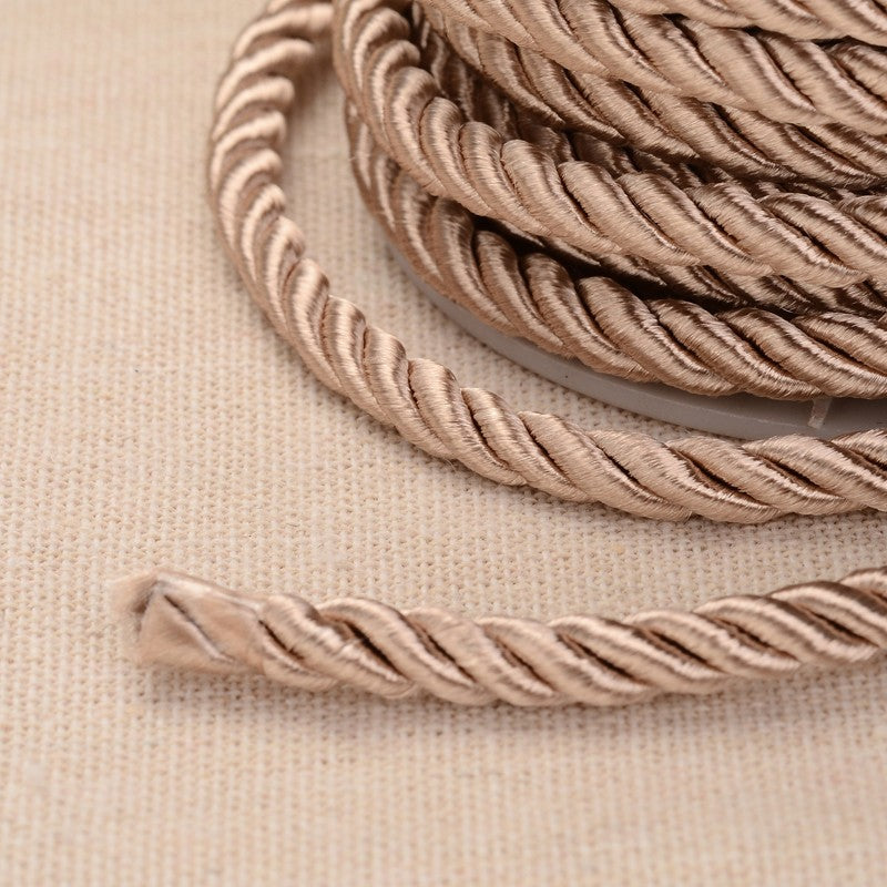 Kordel gedreht 5mm taupe 20m Rolle