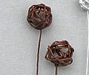 Nest-Ball Rebenkugel am Stiel braun 12mm 1 Stück