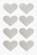 Papier-Sticker Herzen 42mm 4 x8 Stück/Packung