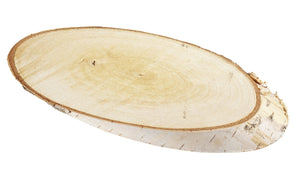 Birkenholzscheibe oval ca. 15-20cm 1-2 mm stark