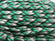 Paracord 4mm, grelltürkis-schwarz-weiss-grau,  6,4 m