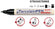 Porcelain PEN Stift 1-2 mm schwarz zum Einbrennen Kontur 1-2 mm