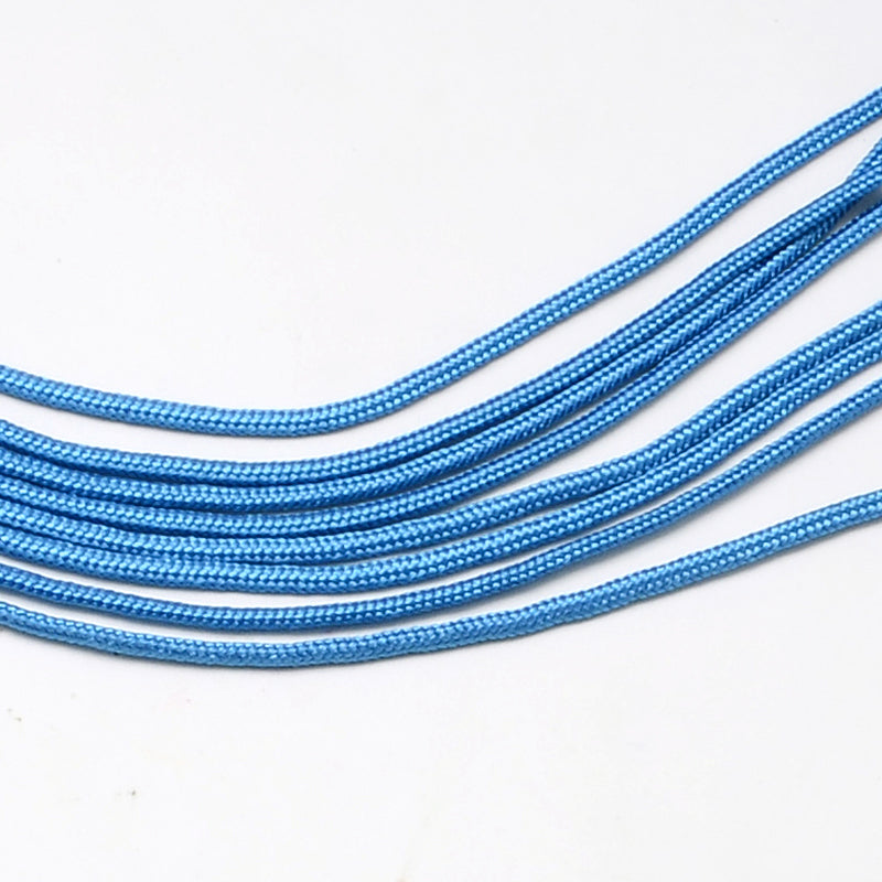 Paracord dünn 2 mm, cyanblau, 10 m