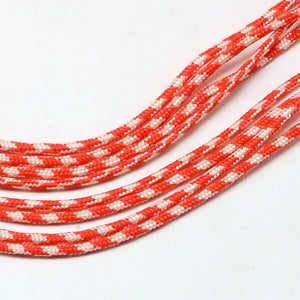 Paracord dünn 2 mm, gemustert rot-weiß, 10 m