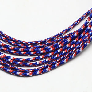Paracord dünn 2 mm, gemustert blau-rot-weiß, 10 m