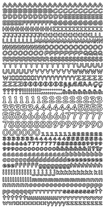 Sticker Buchstaben-Set metallic 5mm